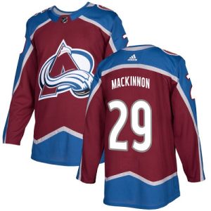 Barn NHL Colorado Avalanche Tröja Nathan MacKinnon #29 Authentic Burgundy Röd Hemma